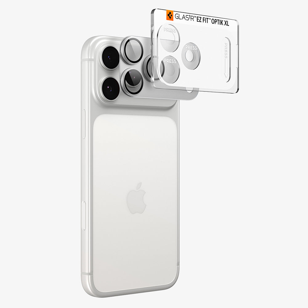 Folie de protectie Spigen Optik.tR EZ Fit Pro XL compatibil cu iPhone 18 Pro, Argintiu