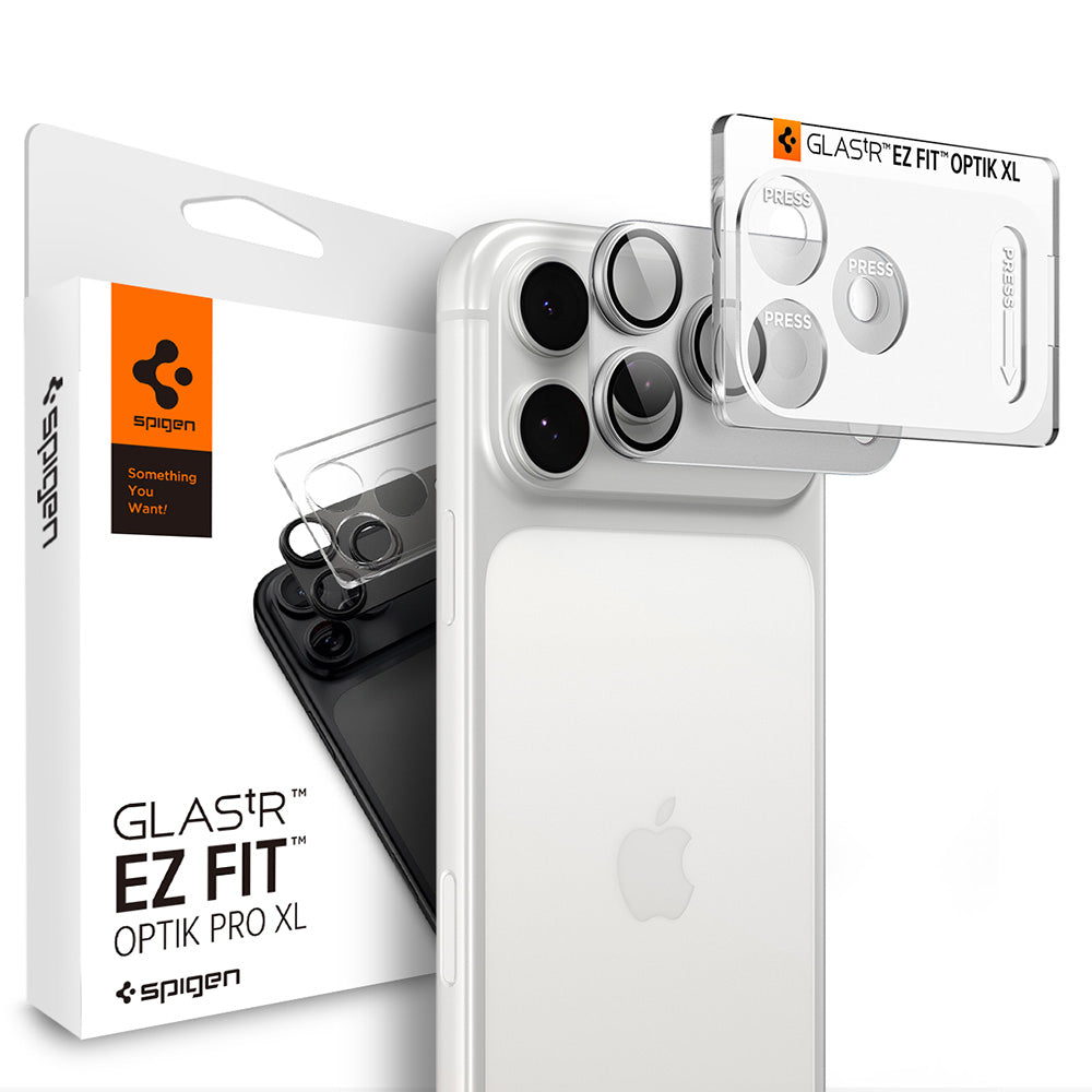 Folie de protectie Spigen Optik.tR EZ Fit Pro XL compatibil cu iPhone 18 Pro, Argintiu
