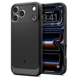 Husa de protectie Spigen Rugged Armor compatibil cu iPhone 18 Pro Max / iPhone 17 Pro Max, Negru