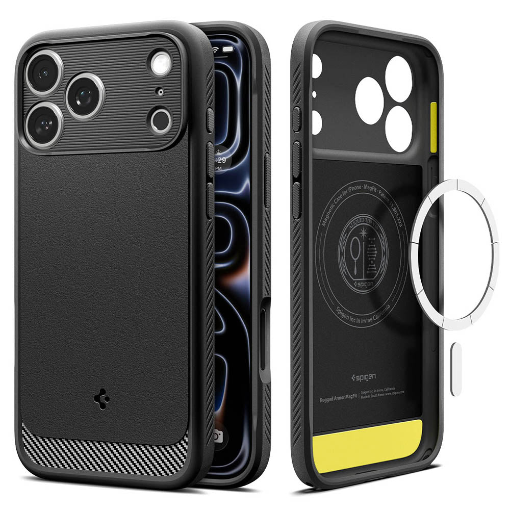 Husa de protectie Spigen Rugged Armor compatibil cu iPhone 18 Pro Max / iPhone 17 Pro Max, Negru
