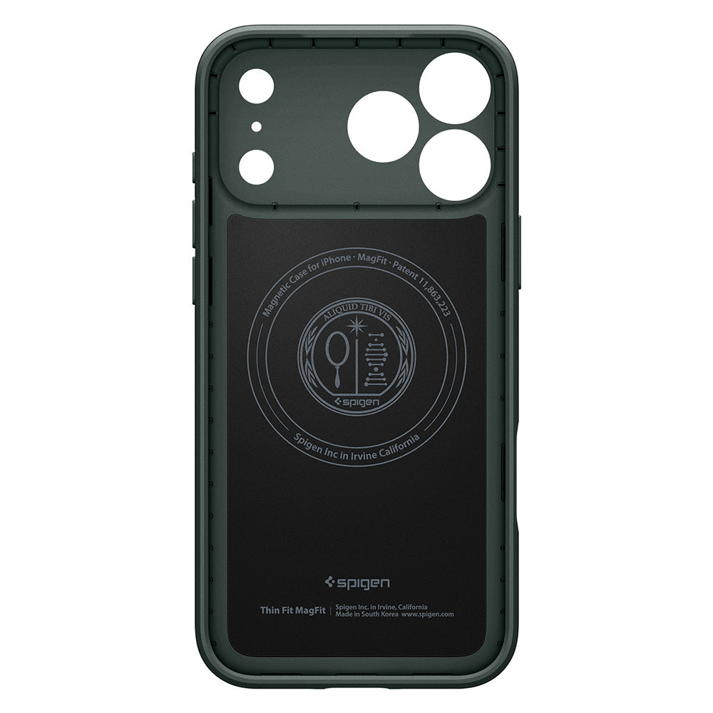 Husa de protectie Spigen Thin Fit compatibil cu iPhone 18 Pro Max / iPhone 17 Pro Max, Verde inchis