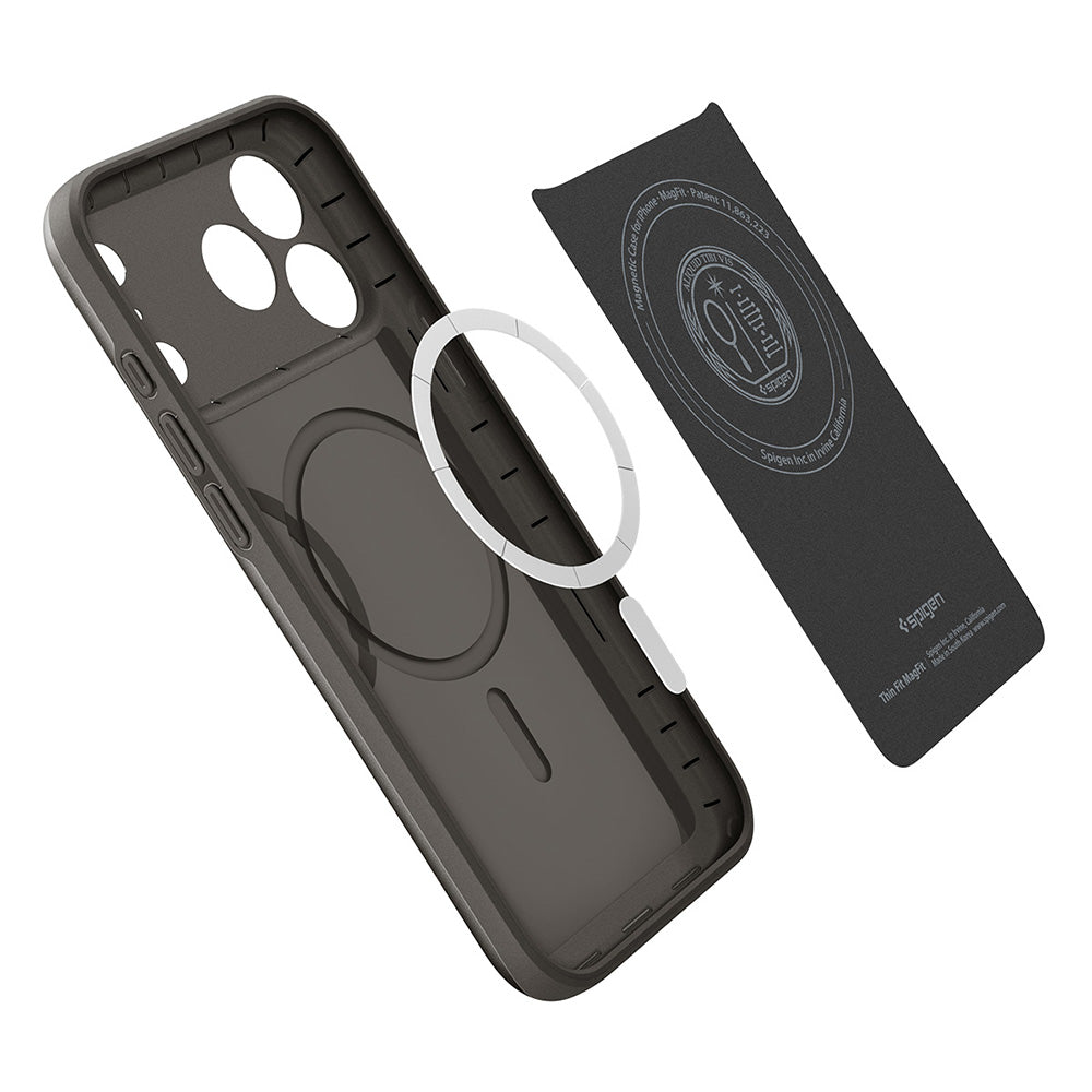 Husa de protectie Spigen Thin Fit compatibil cu iPhone 17 Pro / iPhone 18 Pro, Gri