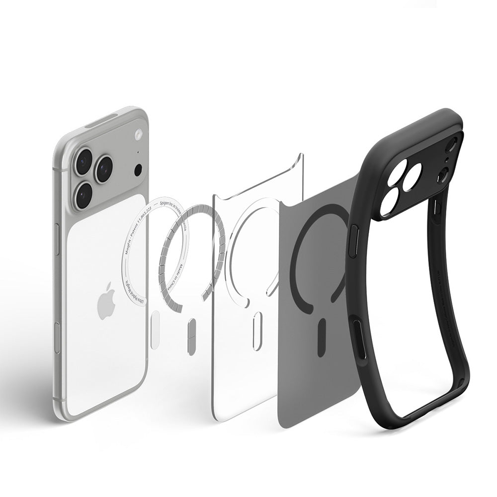 Husa de protectie Spigen Ultra Hybrid compatibil cu iPhone 17 Pro / iPhone 18 Pro, Gri