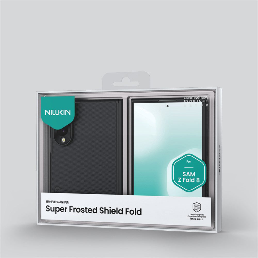 Husa de protectie Nillkin Super Frosted Shield Fold Magnetic compatibil cu Samsung Galaxy Z Fold8, Negru Transparent