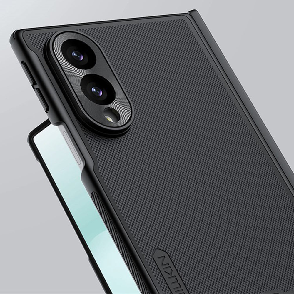Husa de protectie Nillkin Super Frosted Shield Fold Magnetic compatibil cu Samsung Galaxy Z Fold8, Negru Transparent