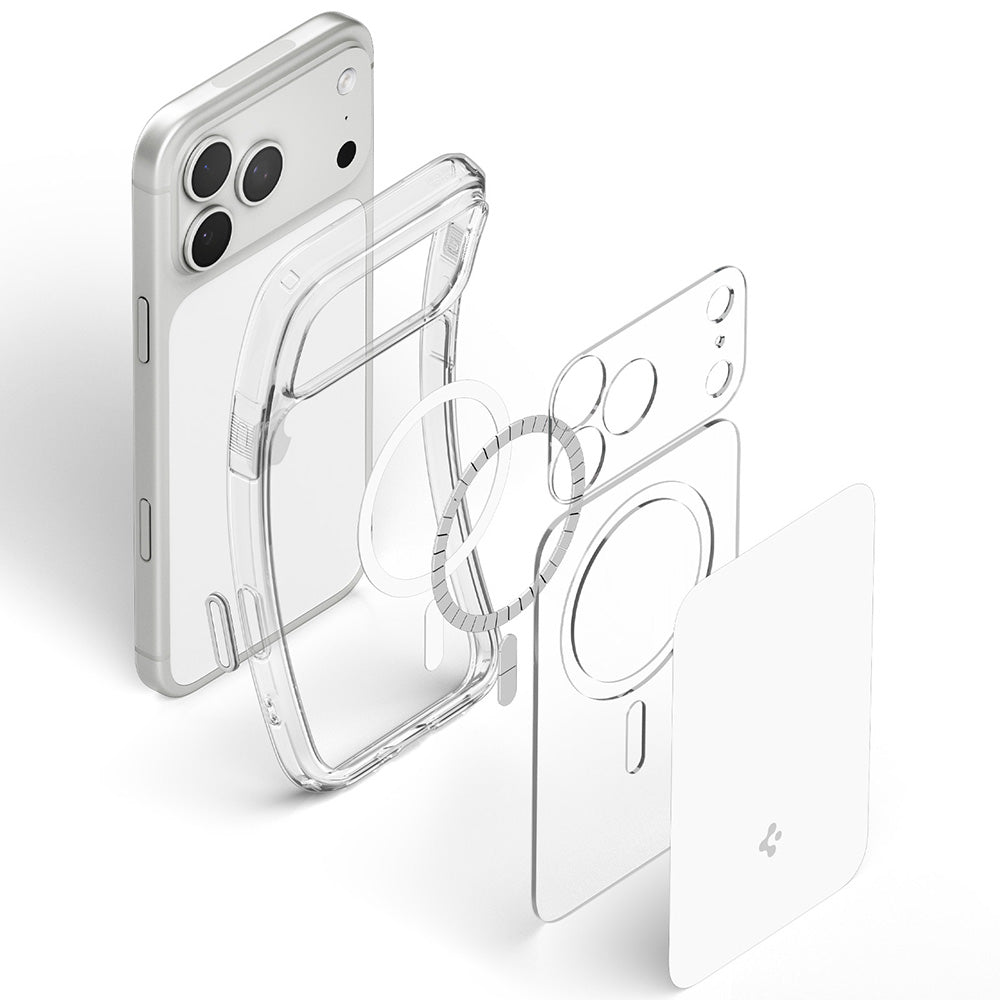 Husa de protectie Spigen Ultra Hybrid compatibil cu iPhone 17 Pro / iPhone 18 Pro, Alb