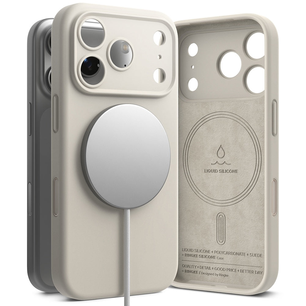 Husa de protectie Ringke compatibil cu iPhone 18 Pro, Crem