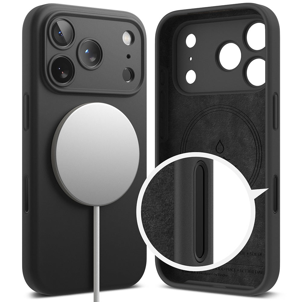 Husa de protectie Ringke Silicone MagSafe compatibil cu iPhone 18 Pro, Negru