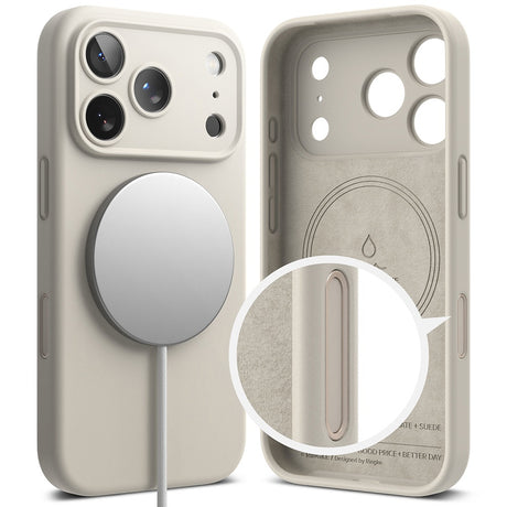 Husa de protectie Ringke compatibil cu iPhone 18 Pro Max, Crem