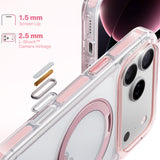 Husa de protectie Torras Ostand O3 Light compatibil cu iPhone 17 Pro / iPhone 18 Pro, Roz