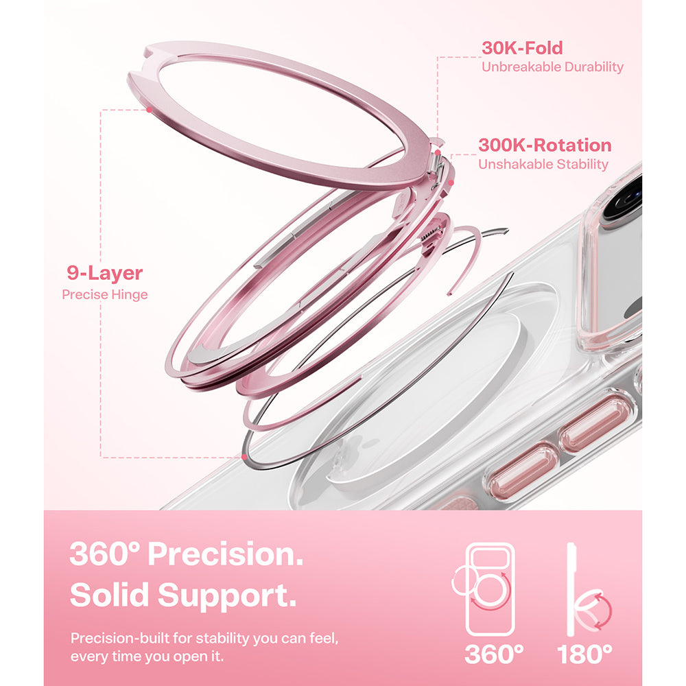 Husa de protectie Torras Ostand O3 Light compatibil cu iPhone 18 Pro Max / iPhone 17 Pro Max, Transparent