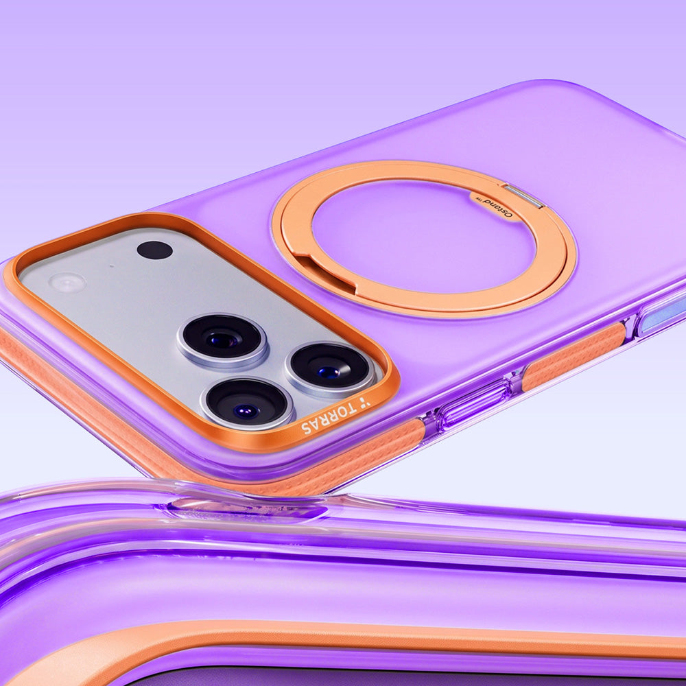 Husa de protectie Torras Ostand O3 compatibil cu iPhone 18 Pro Max / iPhone 17 Pro Max, Mov