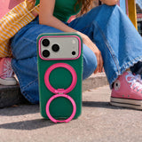 Husa de protectie Torras Ostand O3 compatibil cu iPhone 18 Pro / iPhone 17 Pro, Verde