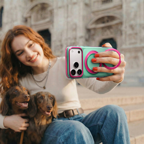 Husa de protectie Torras Ostand O3 compatibil cu iPhone 18 Pro / iPhone 17 Pro, Verde