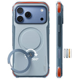 Husa de protectie Torras Ostand Q3 Air Pro compatibil cu iPhone 18 Pro Max / iPhone 17 Pro Max, Albastru