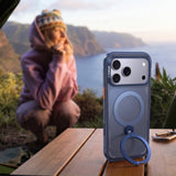 Husa de protectie Torras Ostand Q3 Air Series compatibil cu iPhone 18 Pro / iPhone 17 Pro, Albastru