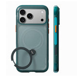 Husa de protectie Torras Ostand Q3 Air Series compatibil cu iPhone 18 Pro / iPhone 17 Pro, Verde