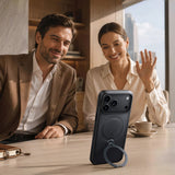 Husa de protectie Torras Ostand Spin Series compatibil cu iPhone 18 Pro / iPhone 17 Pro, Negru