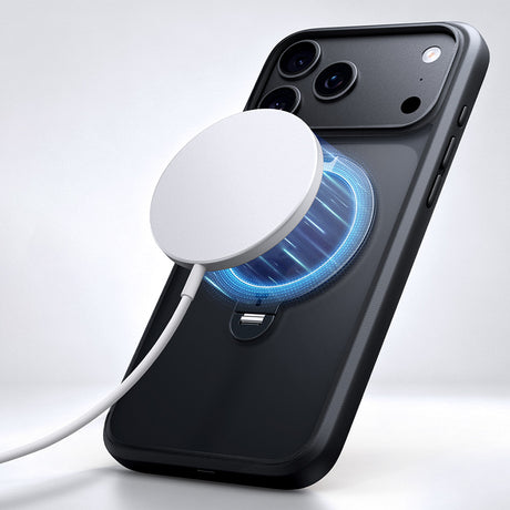 Husa de protectie Torras Ostand Spin Series compatibil cu iPhone 18 Pro Max / iPhone 17 Pro Max, Negru