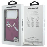 Husa de protectie Karl Lagerfeld compatibil cu iPhone 18 Pro / iPhone 17 Pro, Bordo