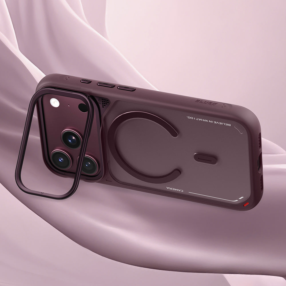 Husa de protectie Blueo compatibil cu iPhone 17 Pro Max / iPhone 18 Pro Max, Bordo