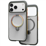 Husa de protectie Torras Ostand Q3 Air compatibil cu iPhone 17 Pro / iPhone 18 Pro, Gri