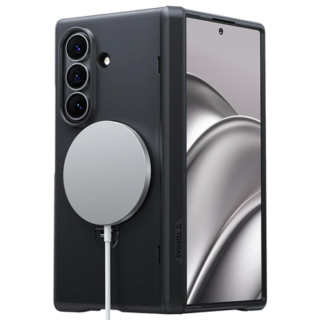 Husa de protectie Torras Ostand Q3 Spin compatibil cu Samsung Galaxy Z Fold8 Ultra, Negru