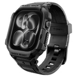 Curea smartwatch Spigen Rugged Armor Pro compatibil cu Apple Watch 12 46mm, Negru
