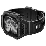 Curea smartwatch Spigen Rugged Armor Pro compatibil cu Apple Watch 12 42mm, Negru