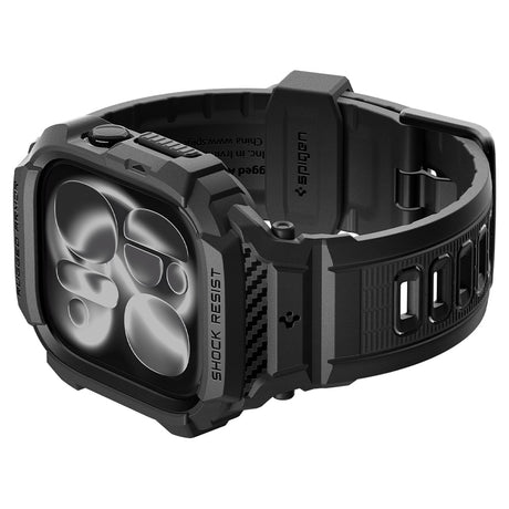 Spigen Rugged Armor Pro husă cu curea pentru Apple Watch 12 42mm, negru