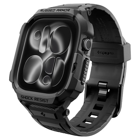 Spigen Rugged Armor Pro husă cu curea pentru Apple Watch 12 42mm, negru
