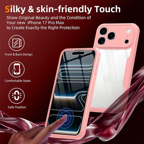 Husa de protectie Techsuit ColorVerse 360 compatibil cu iPhone 18 Pro / iPhone 17 Pro, Roz