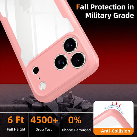 Husa de protectie Techsuit ColorVerse 360 compatibil cu iPhone 18 Pro / iPhone 17 Pro, Roz