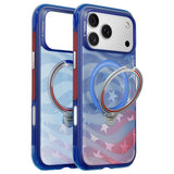 Husa de protectie Torras Ostand Q3 Air compatibil cu iPhone 17 Pro / iPhone 18 Pro, Albastru