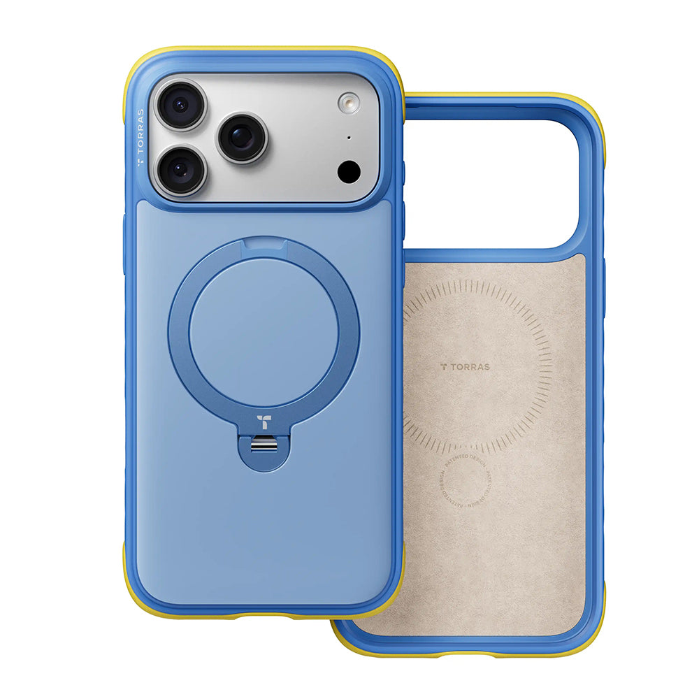 Husa de protectie Torras Ostand Q3 compatibil cu iPhone 18 Pro Max / iPhone 17 Pro Max, Albastru