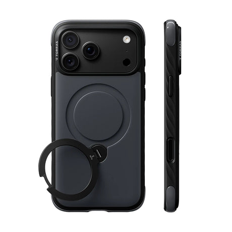 Husa de protectie Torras Ostand Q3 compatibil cu iPhone 18 Pro / iPhone 17 Pro, Negru