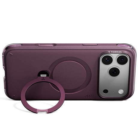 Husa de protectie Torras Ostand Q3 Air Essential compatibil cu iPhone 17 Pro Max / iPhone 18 Pro Max, Mov