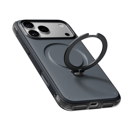 Husa de protectie Torras Ostand Q3 Air Essential compatibil cu iPhone 18 Pro / iPhone 17 Pro, Negru