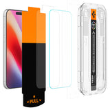 Folie de protectie Spigen Glas.tR EZ-FIT Pro HD compatibil cu iPhone 16 Pro / iPhone 17 / iPhone 17 Pro, Transparent