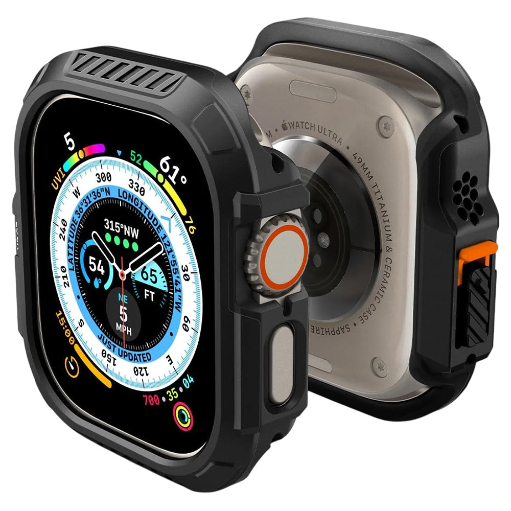 Husa smartwatch Spigen Apple Watch Ultra compatibil cu Ultra / Ultra 2 / Ultra 3 / Ultra 4, Negru