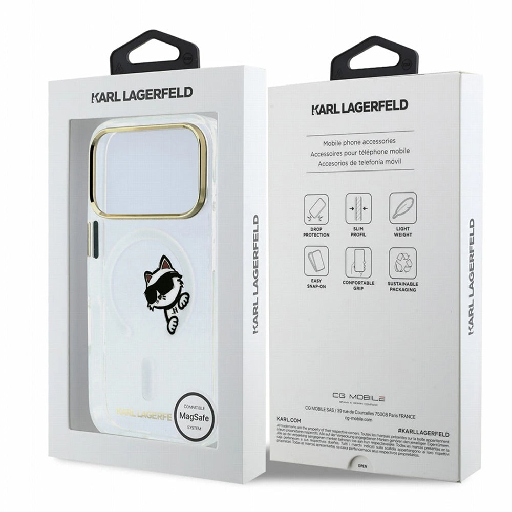 Husa de protectie Karl Lagerfeld compatibil cu iPhone 17 Pro Max / iPhone 18 Pro Max, Transparent