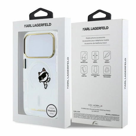 Husa de protectie Karl Lagerfeld compatibil cu iPhone 17 Pro Max / iPhone 18 Pro Max, Transparent