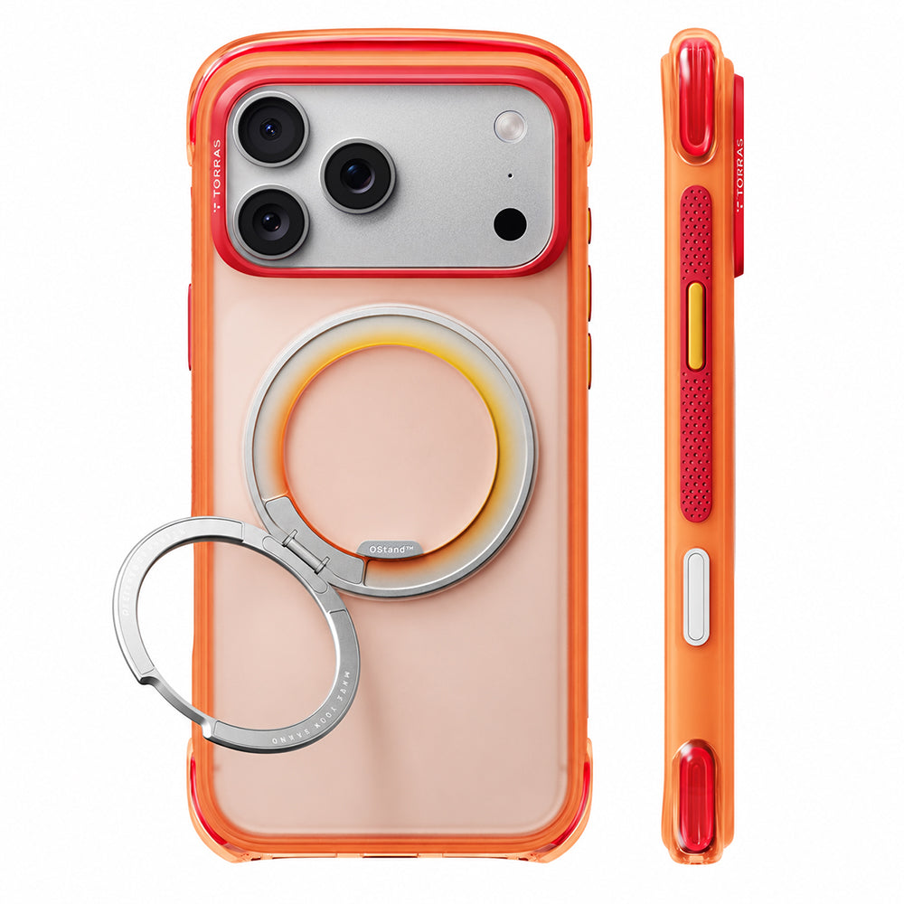 Husa de protectie Torras O3 Air Core compatibil cu iPhone 17 Pro / iPhone 18 Pro, Portocaliu