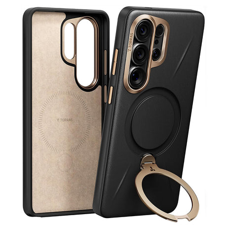 Husă Torras QPRO Leather neagră pentru Samsung Galaxy S26 Ultra