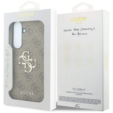 Husa de protectie Guess Leather 4G compatibil cu Samsung Galaxy S26 FE, Maro