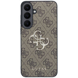 Husa de protectie Guess Leather 4G compatibil cu Samsung Galaxy S26 FE, Maro