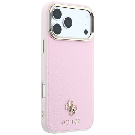 Husa de protectie Guess Saffiano compatibil cu iPhone 17 Pro Max / iPhone 18 Pro Max, Roz