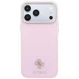 Husa de protectie Guess Saffiano compatibil cu iPhone 17 Pro Max / iPhone 18 Pro Max, Roz