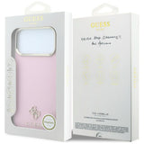 Husa de protectie Guess Saffiano compatibil cu iPhone 17 Pro Max / iPhone 18 Pro Max, Roz