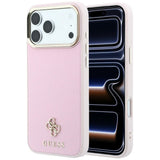 Husa de protectie Guess Saffiano compatibil cu iPhone 17 Pro Max / iPhone 18 Pro Max, Roz